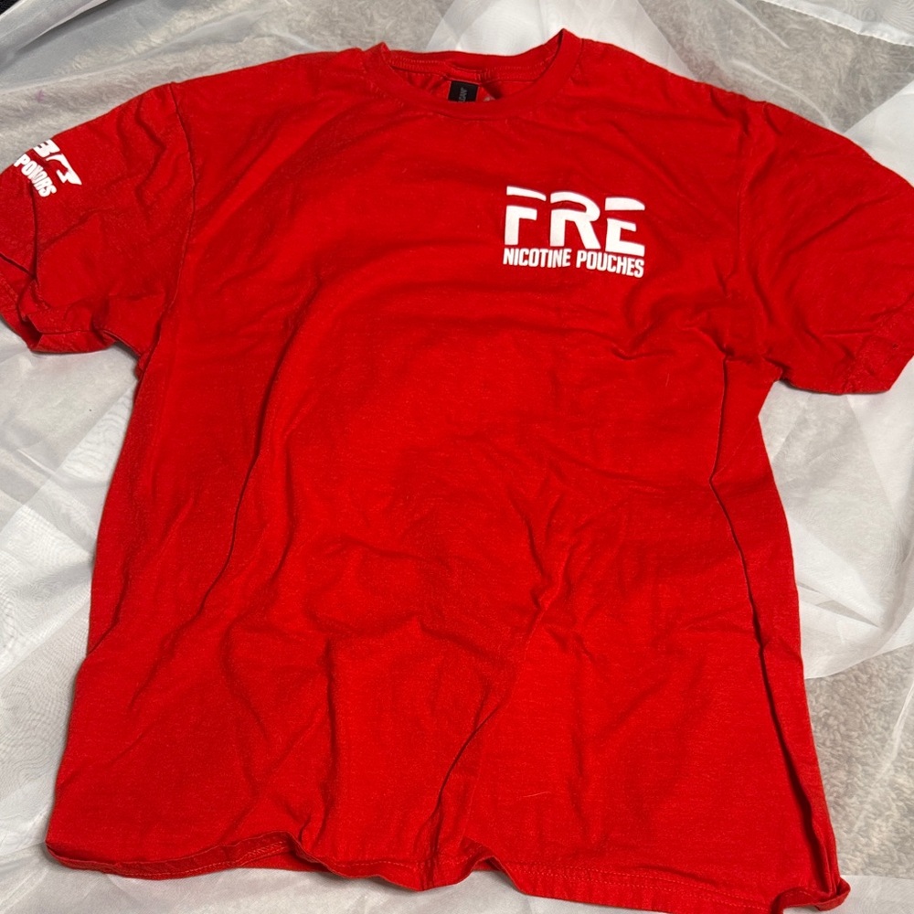 Red FRE Nicotine Pouches Logo T-Shirt
